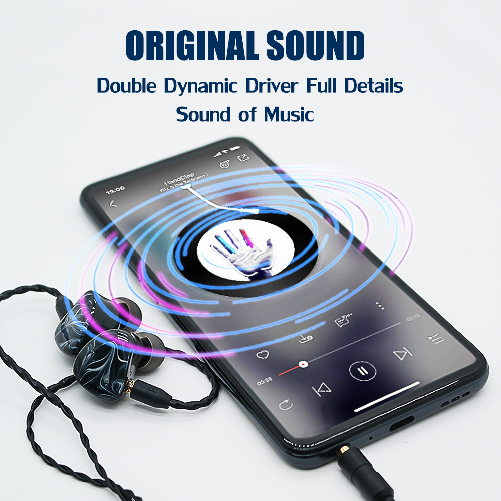 DOUBLE DRIVERS RESIN EARPHONE - EARPHONE FOR PHONE/MP3 - 2