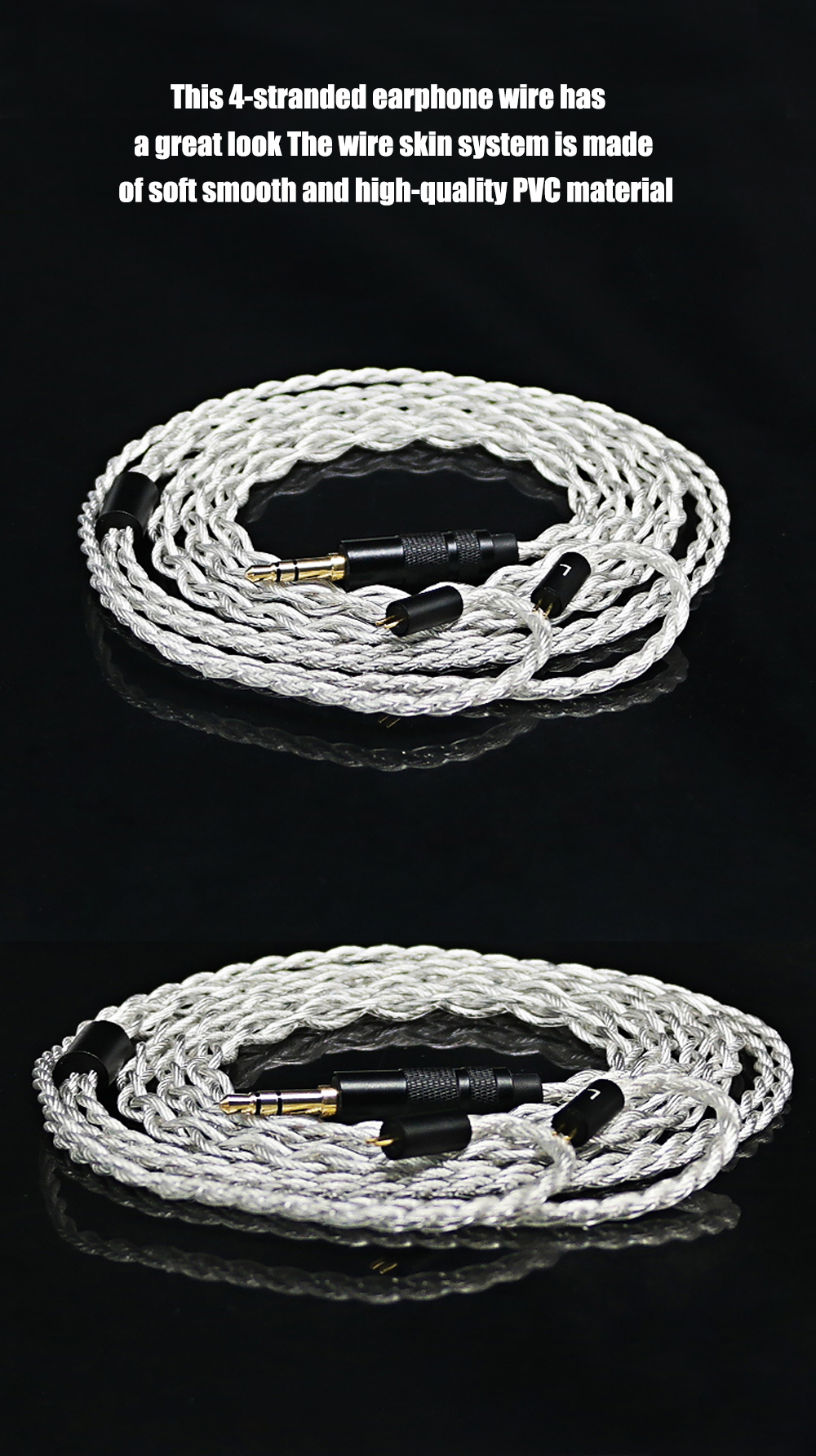 4 CORE SILVERED 2PIN CABLE - EARPHONE CABLE - 2