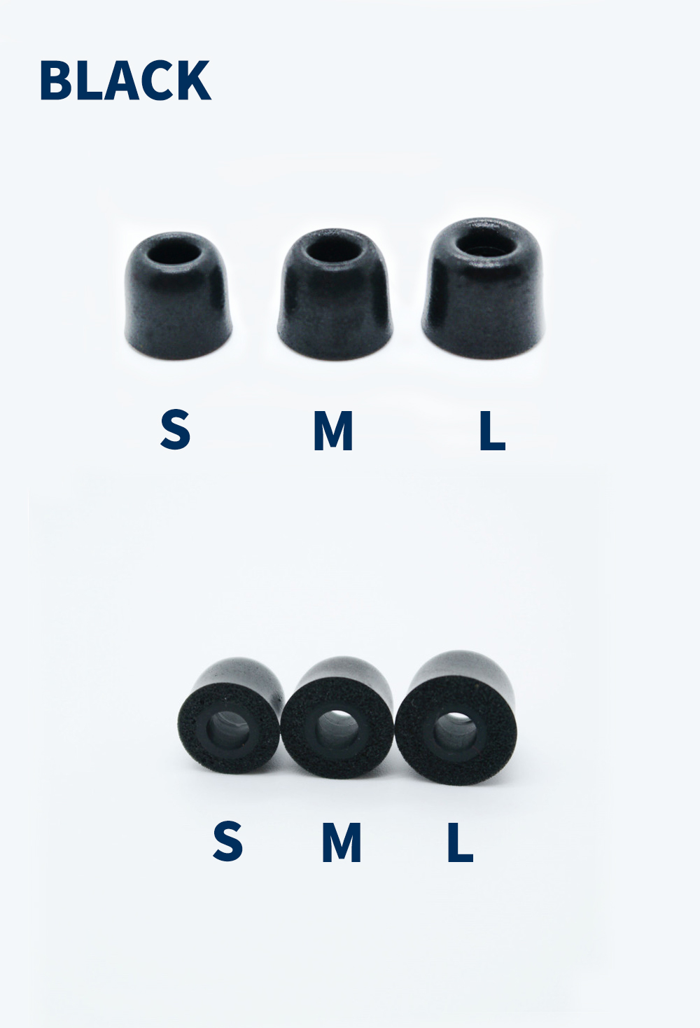 SLOW REBOUND 4.9MM EARPHONE TIP - SILICONE/FOAM TIPS - 5