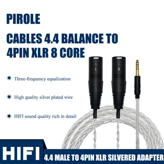 4.4 MALE TO 4PIN XLR SILVERED ADAPTER