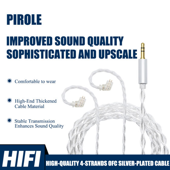 HIGH-QUALITY 4-STRANDS OFC SILVER-PLATED CABLE