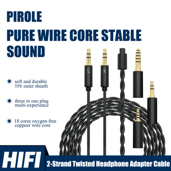 TPE OXYGEN-FREE COPPER 2-STRAND TWISTED HEADPHONE CABLE