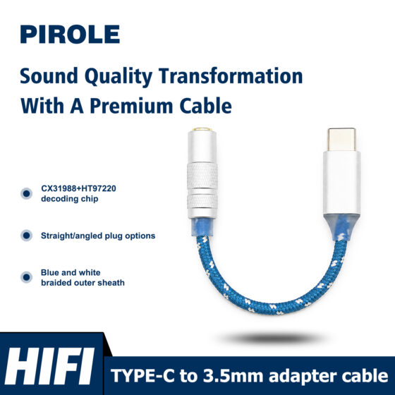Type-C to 3.5mm Female Plug Headphones DAC Audio Adapter Cables USB-C to Aux IEM with CX31988+HT97220 Dual Chips for IOS Android Type-C to 3.5mm Female Plug Headphones DAC Audio Adapter Cables USB-C to Aux IEM with CX31988+HT97220 Dual Chips for IOS Android