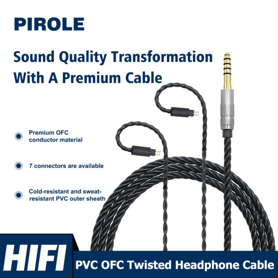 Headphone Cable Oxygen-free Copper Conductor HiFi Earphone Upgrade Wires 4.4mm Plug 7 Connectors are Available MMCX 2Pin QDC TFZ Headphone Cable Oxygen-free Copper Conductor HiFi Earphone Upgrade Wires 4.4mm Plug 7 Connectors are Available MMCX 2Pin QDC TFZ