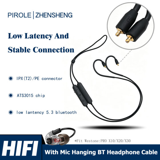 Wireless Earphone Upgrade Cable ATS3015 Chip PE/IPX(T2) Connector Adaptive HiFi Headphone T2 UE LIVE/11pro/PRO X10/MACH 10/20/30 Wireless Earphone Upgrade Cable ATS3015 Chip PE/IPX(T2) Connector Adaptive HiFi Headphone T2 UE LIVE/11pro/PRO X10/MACH 10/20/30