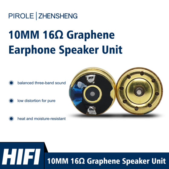 10mm 16Ohm Graphene Diaphragm Earphones Dynamic Driver Headphone Earbuds DIY Heavy Bass IEM Speaker Unit Replacement Accessories