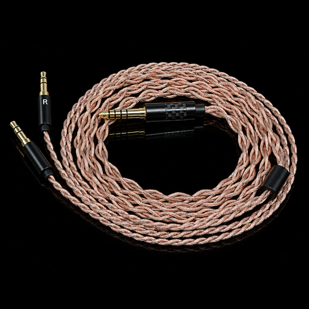 OCC 4.4/6.35MM TO DUAL 3.5MM PLUG HEADPHONE CABLE