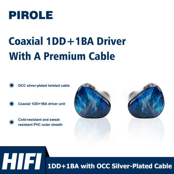 OCC SILVER-PLATED CABLE HIFI IEM COAXIAL 1DD+1BA HYBRID INTERCHANGEABLE EARBUDS OCC SILVER-PLATED CABLE HIFI IEM COAXIAL 1DD+1BA HYBRID INTERCHANGEABLE EARBUDS