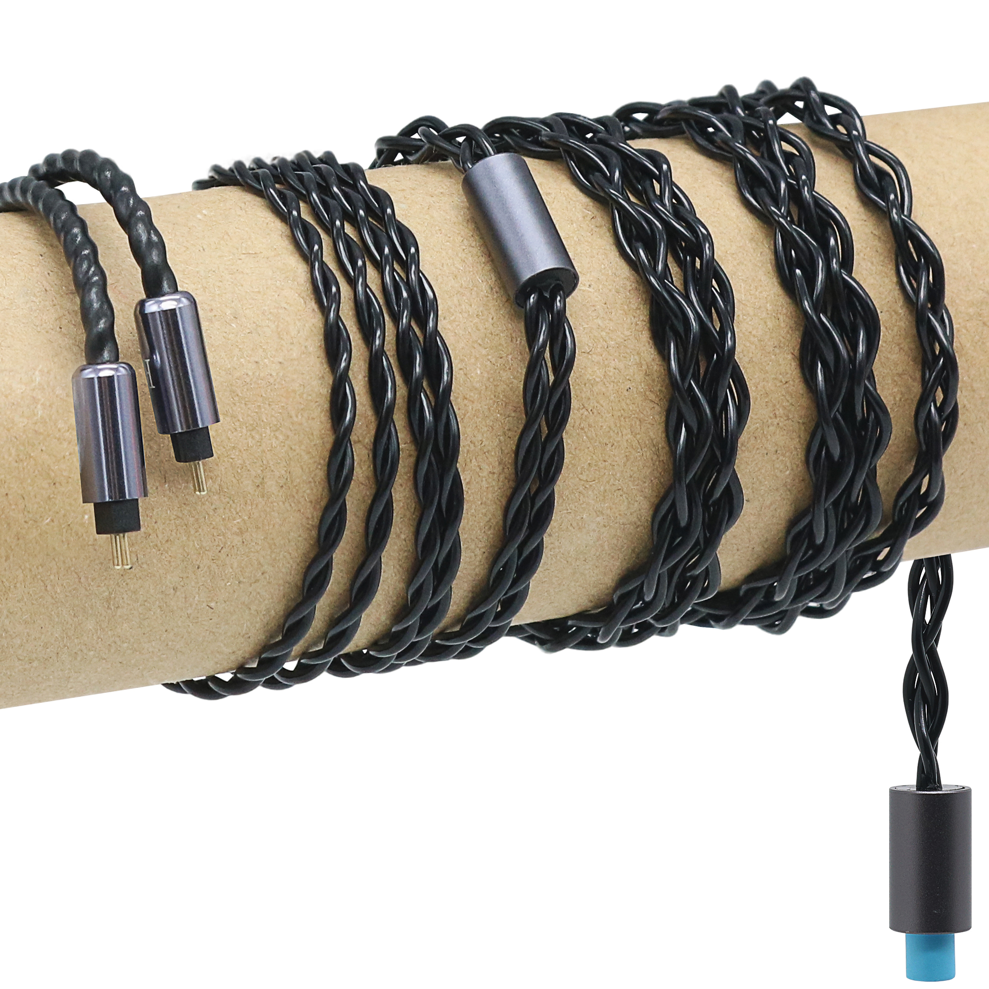 4 CORES 30 STRANDS SINGLE CRYSTAL COPPER HIFI EARPHONES UPGRADE CABLES INTERCHANGEABLE 2.5MM 3.5MM 4.4MM